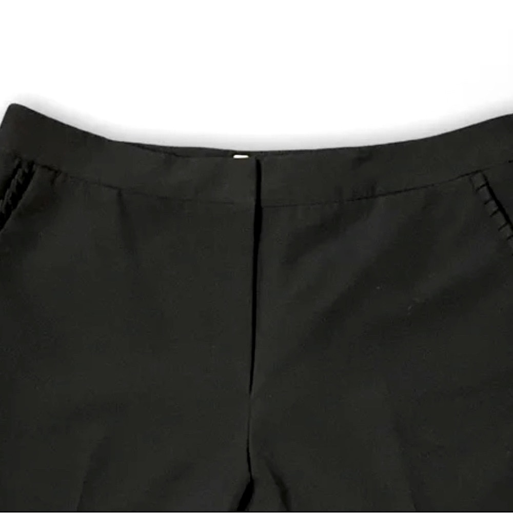 ZAC & RACHEL Black Slim Leg Ankle Pants w/Ruffled Trim Front Pockets. Size 12. - Picture 5 of 6